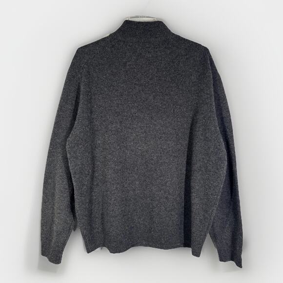 Club Room Men's XL 100% Lambs Wool Quarter Zip Sweater Gray - Picture 2 of 4